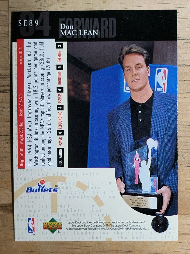 1994-95 Upper Deck Special Edition #89 Don MacLean