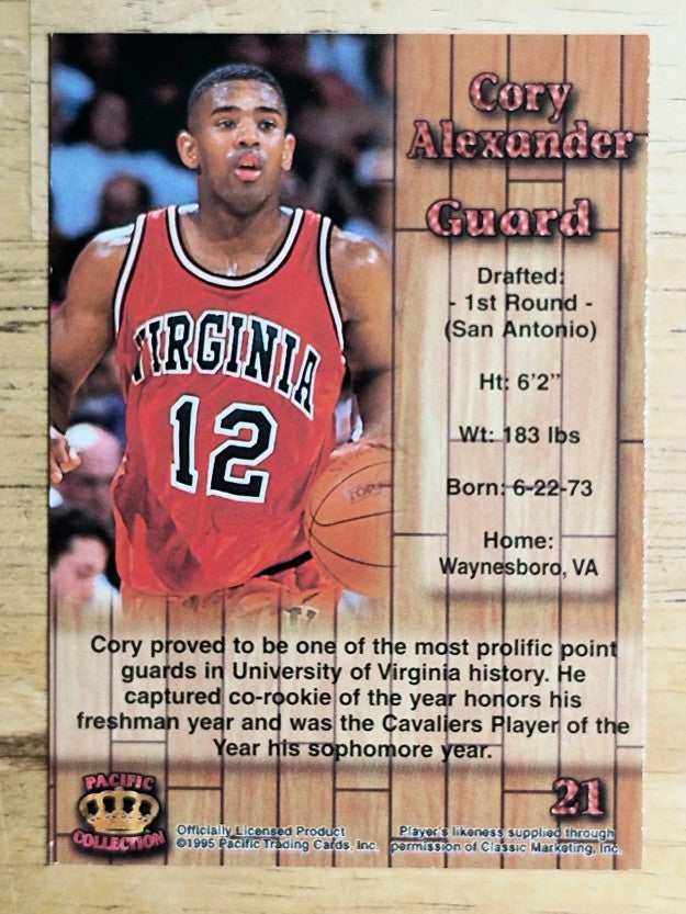 1995 Pacific Prisms #21 Cory Alexander
