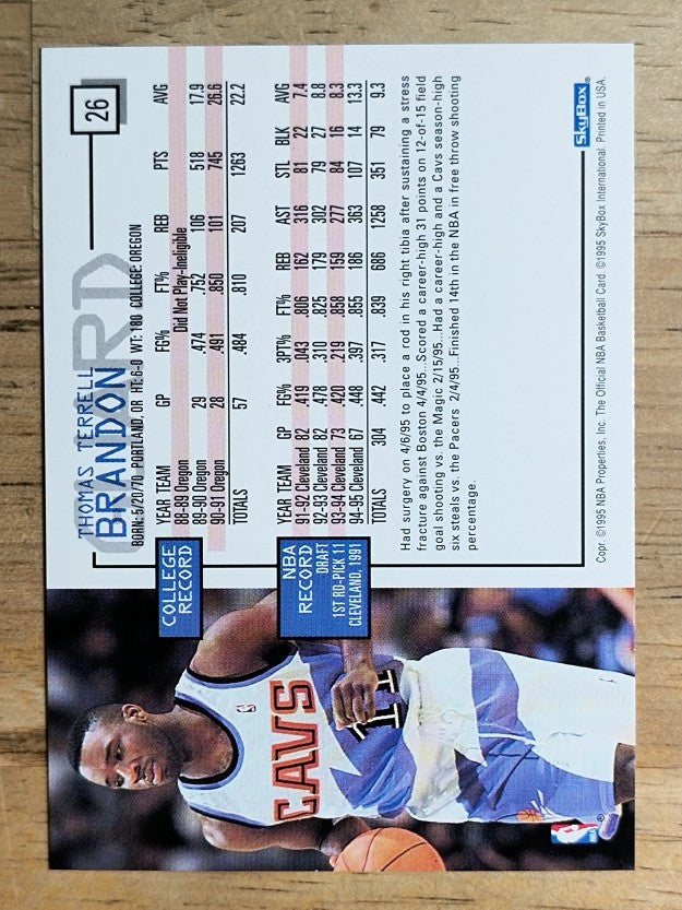 1995-96 Hoops #26 Terrell Brandon