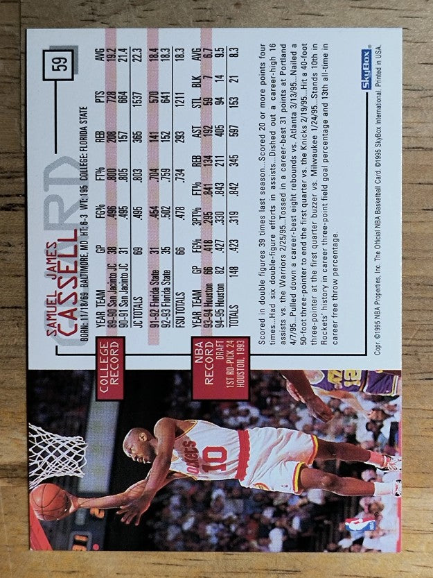 1995-96 Hoops #59 Sam Cassell