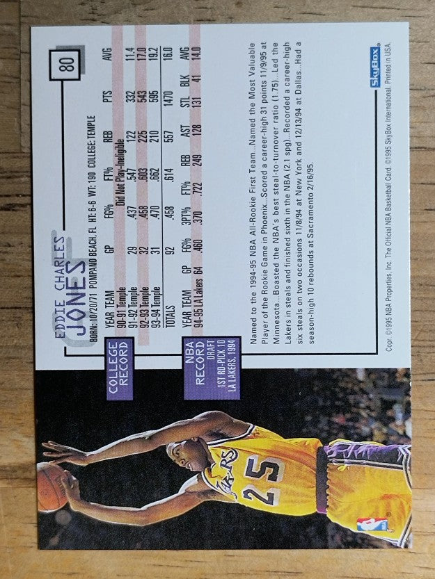 1995-96 Hoops #80 Eddie Jones