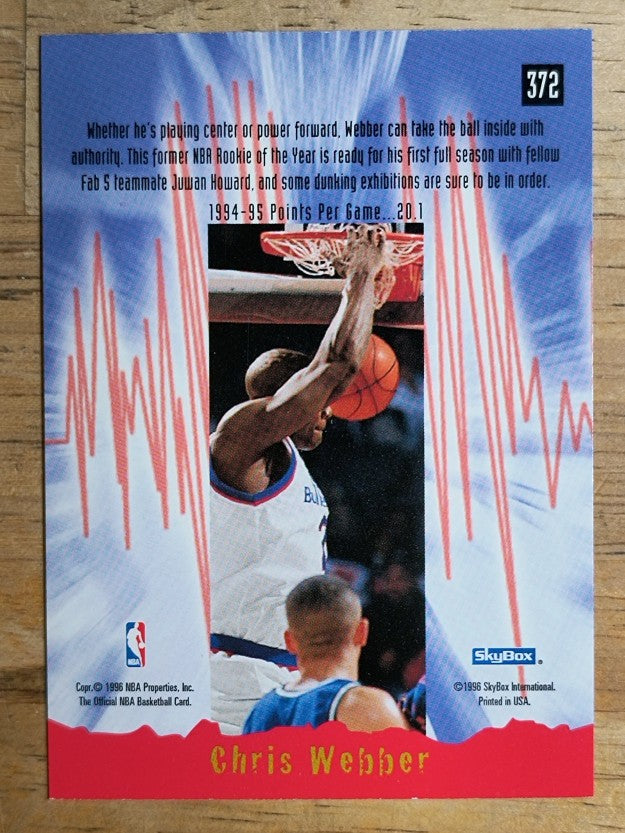 1995-96 Hoops #372 Chris Webber ES
