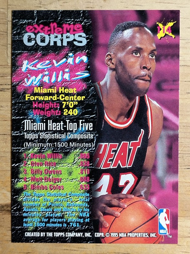 1995-96 Stadium Club #114R Kevin Willis EC Red