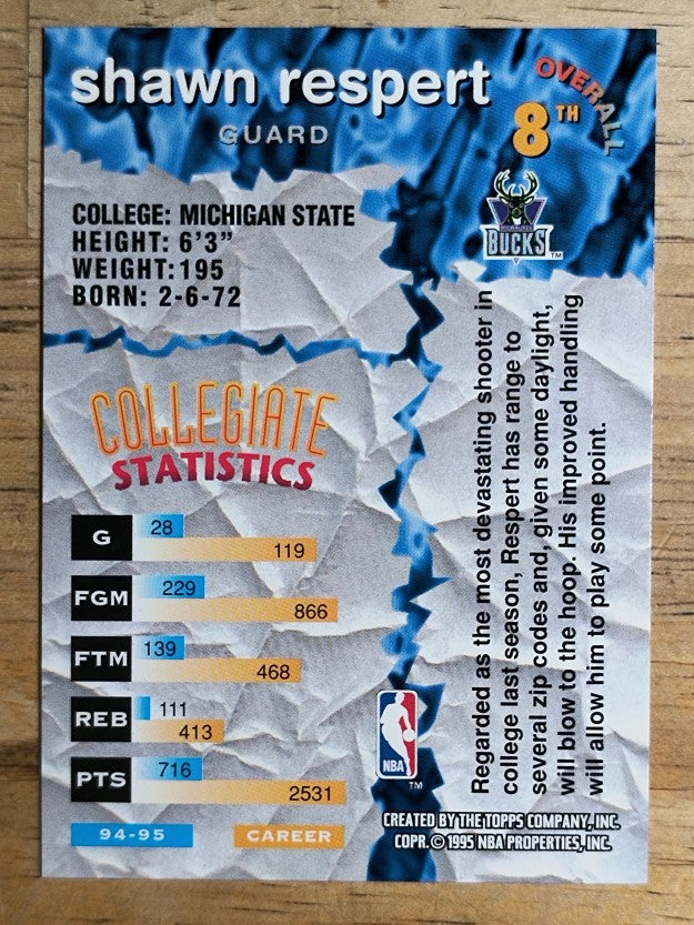 1995-96 Stadium Club Draft Picks #8 Shawn Respert