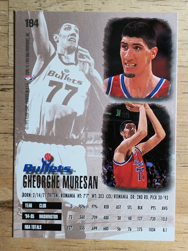 1995-96 Ultra #194 Gheorghe Muresan