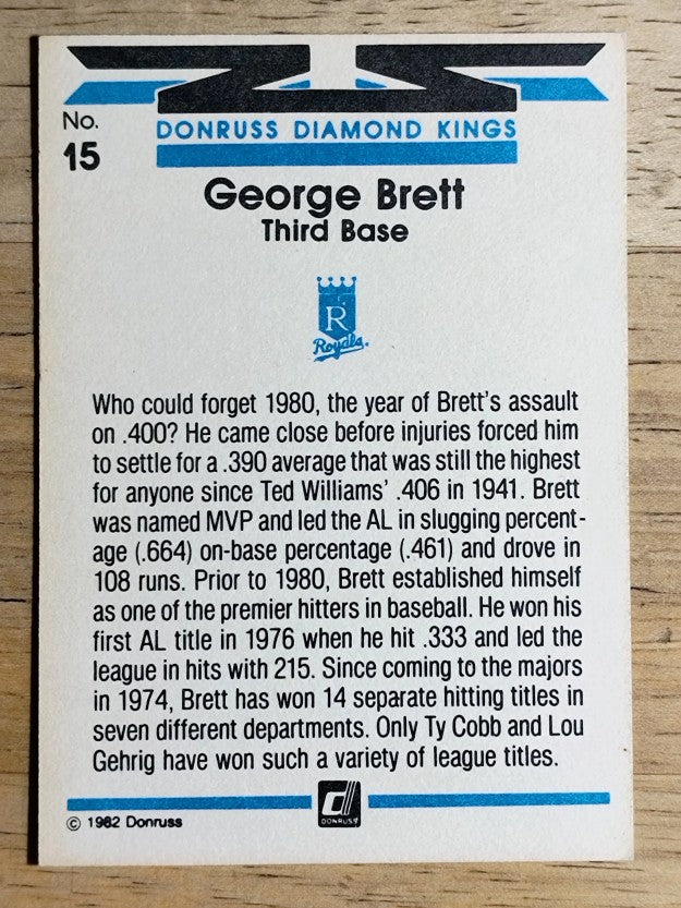 1982 Donruss #15 George Brett DK