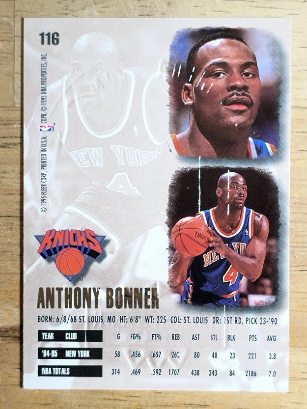 1995-96 Ultra Gold Medallion #116 Anthony Bonner