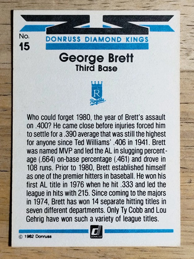 1982 Donruss #15 George Brett DK