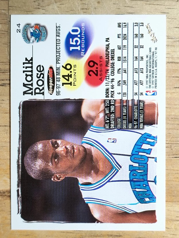 1997-98 Hoops #24 Malik Rose