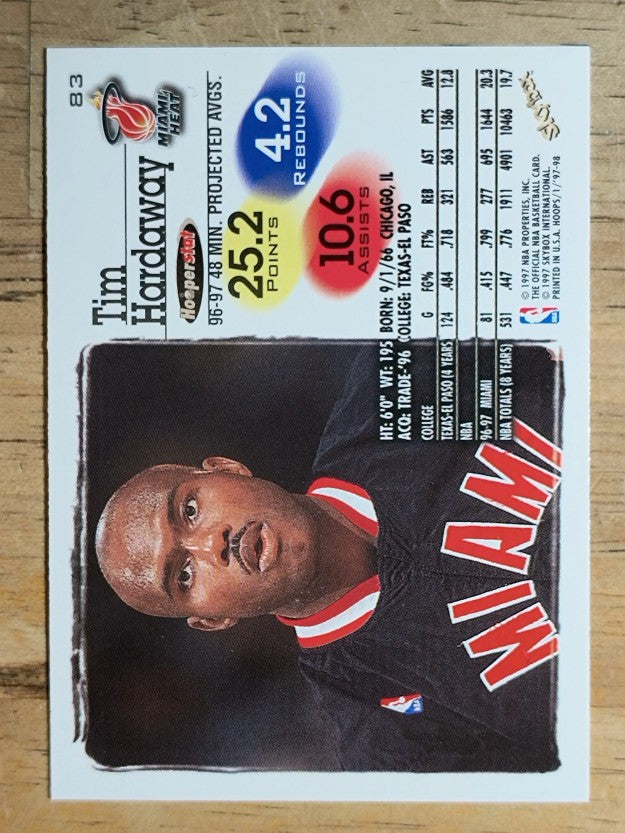 1997-98 Hoops #83 Tim Hardaway