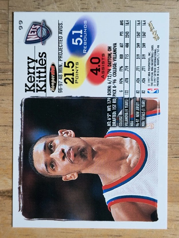 1997-98 Hoops #99 Kerry Kittles