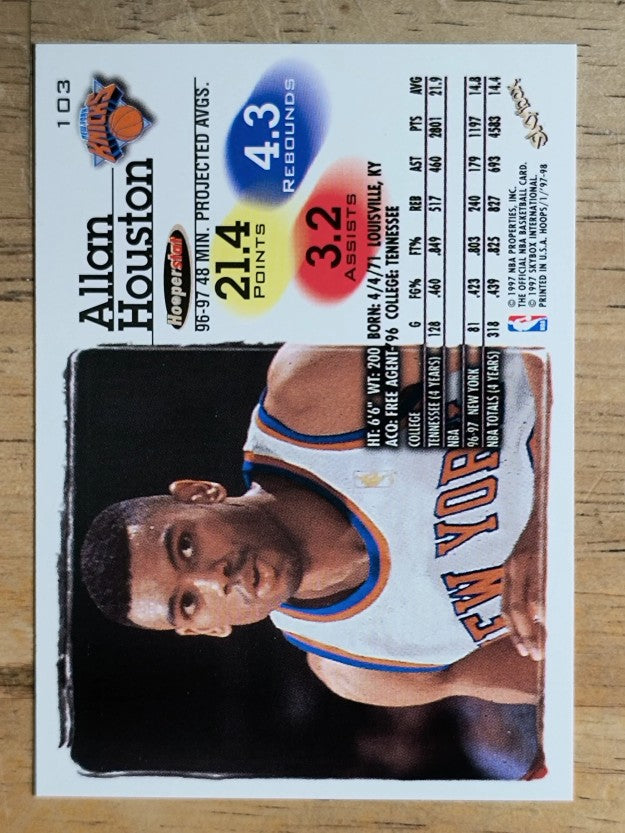 1997-98 Hoops #103 Allan Houston