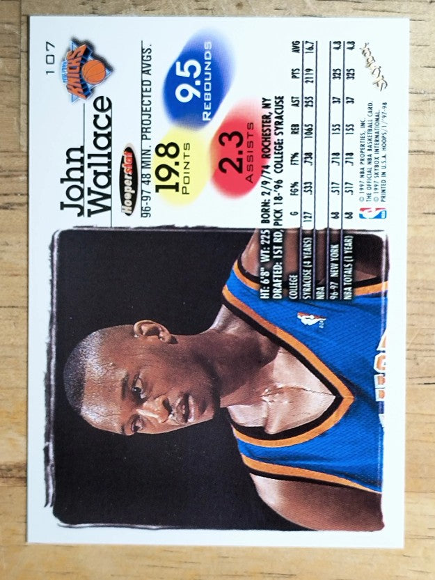 1997-98 Hoops #107 John Wallace