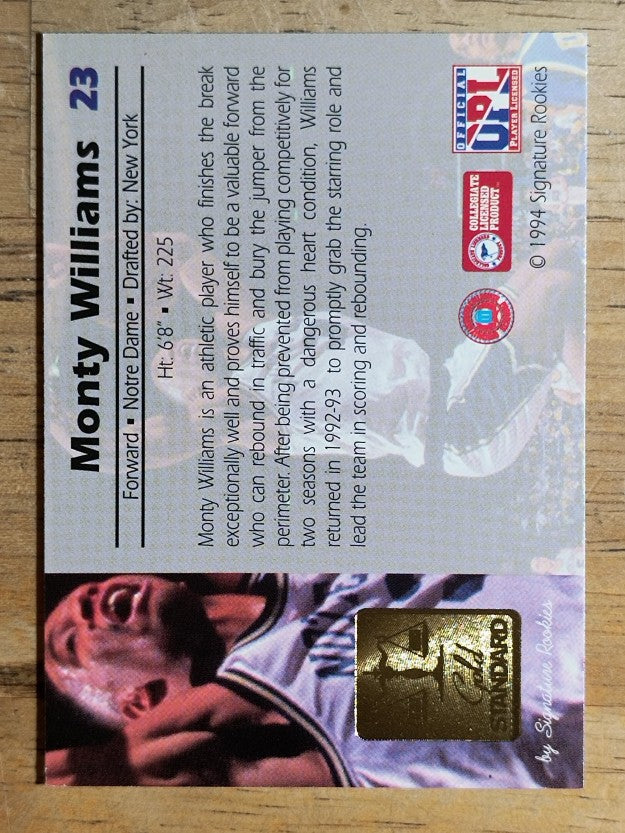 1994 Signature Rookies Gold Standard #23 Monty Williams
