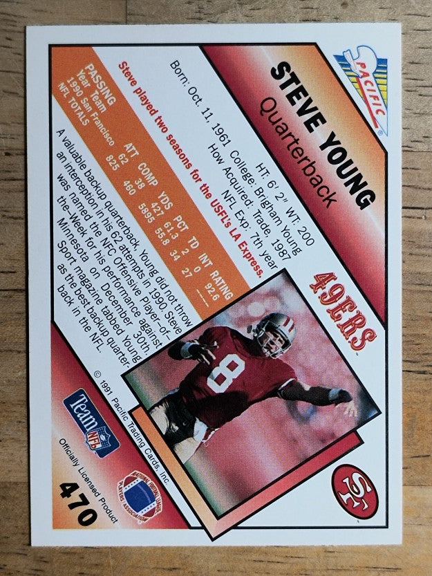 1991 Pacific #470 Steve Young