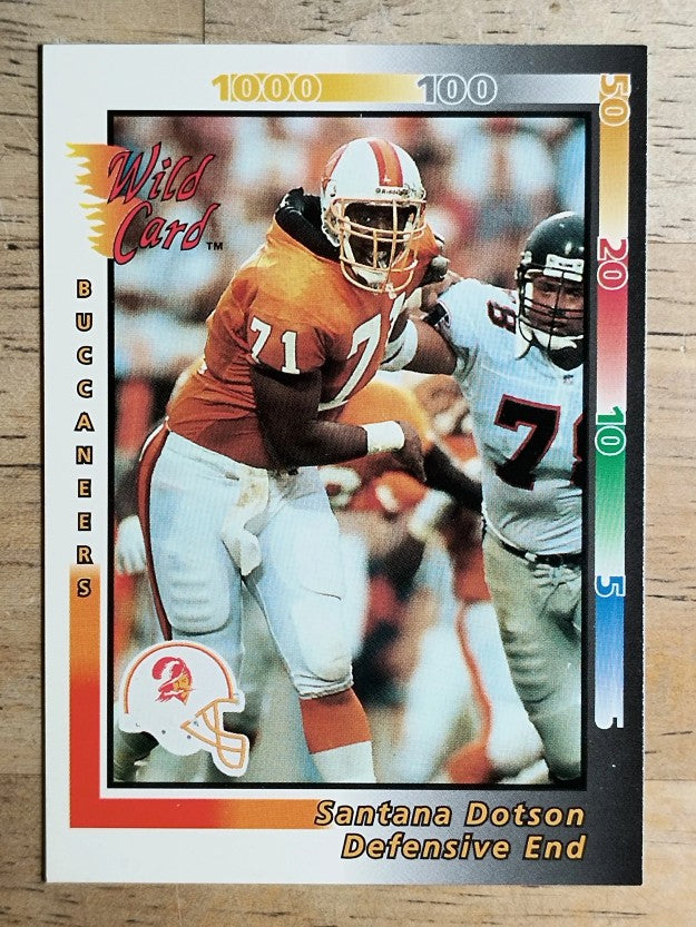 1992 Wild Card #450 Santana Dotson RC