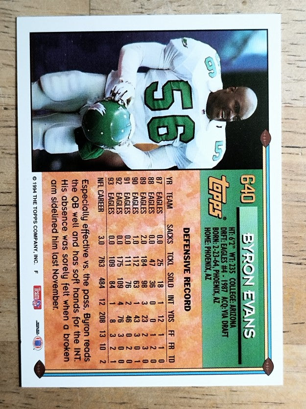 1994 Topps #640 Byron Evans