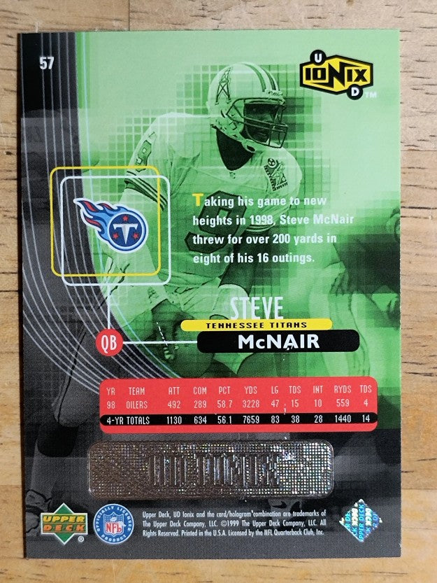 1999 UD Ionix #57 Steve McNair
