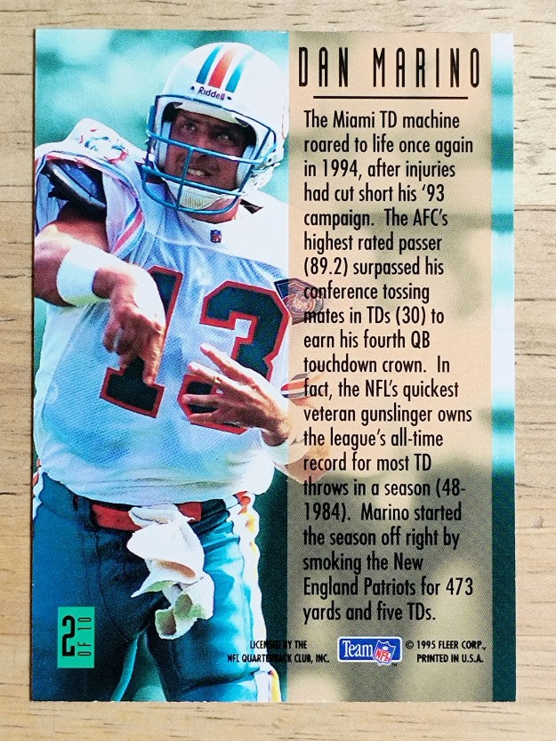 1995 Fleer TD Sensations #2 Dan Marino