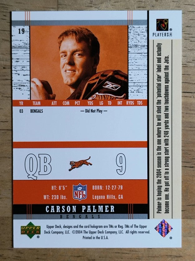 2004 Upper Deck Legends #19 Carson Palmer
