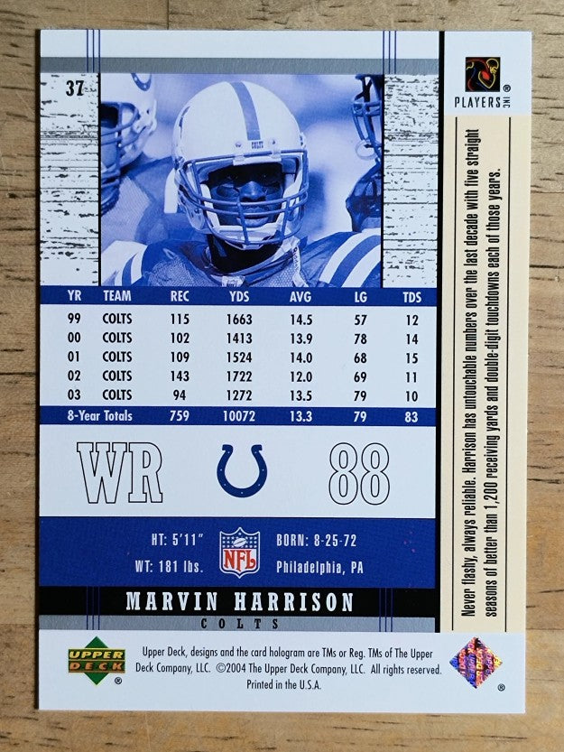 2004 Upper Deck Legends #37 Marvin Harrison