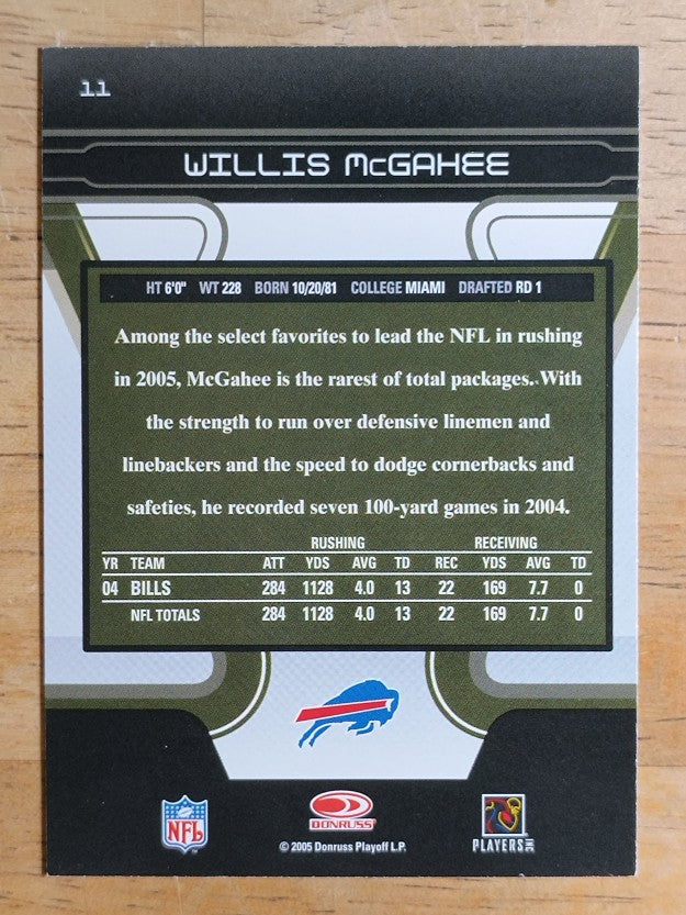 2005 Zenith #11 Willis McGahee