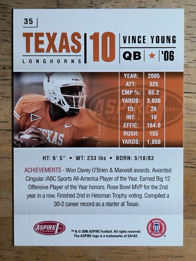 2006 Aspire #35 Vince Young