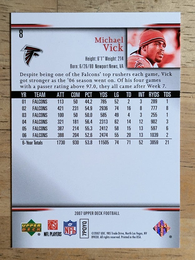 2007 Upper Deck #8 Michael Vick