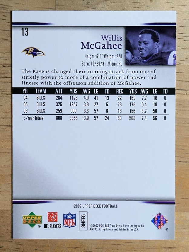 2007 Upper Deck #13 Willis McGahee