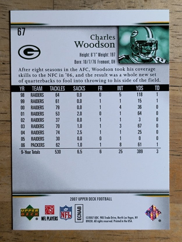 2007 Upper Deck #67 Charles Woodson