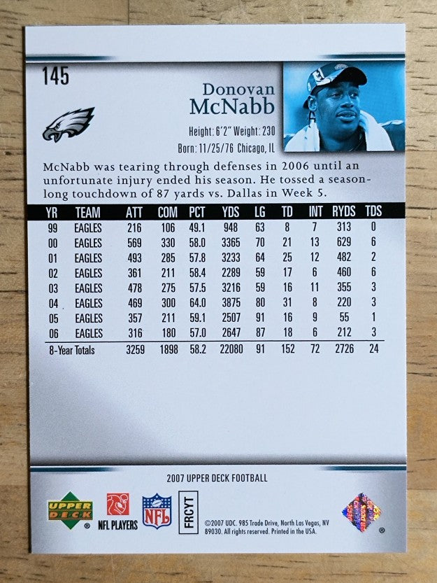2007 Upper Deck #145 Donovan McNabb