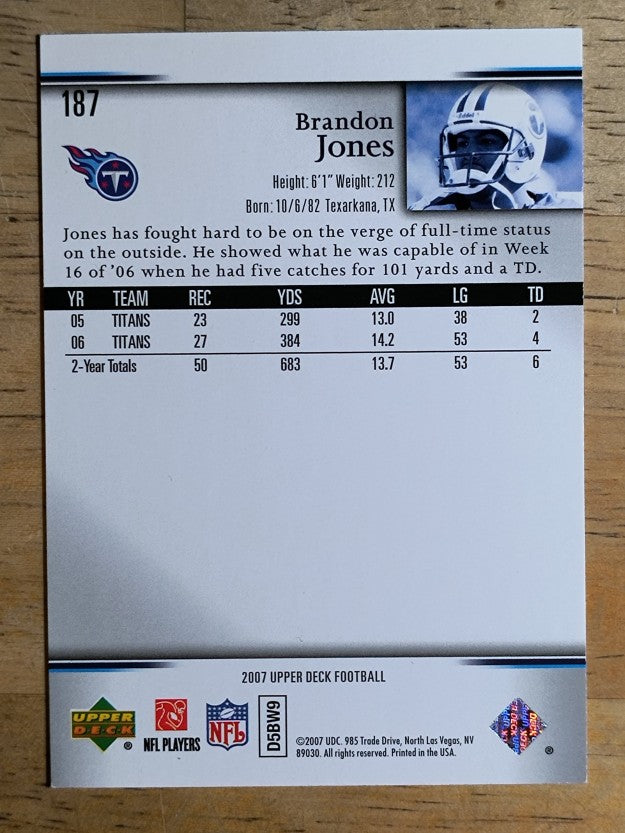 2007 Upper Deck #187 Brandon Jones