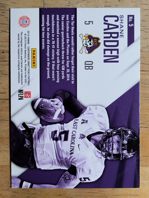 2015 Panini Contenders Draft Picks School Colors #5 Shane Carden