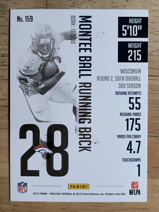 2015 Prestige #159 Montee Ball