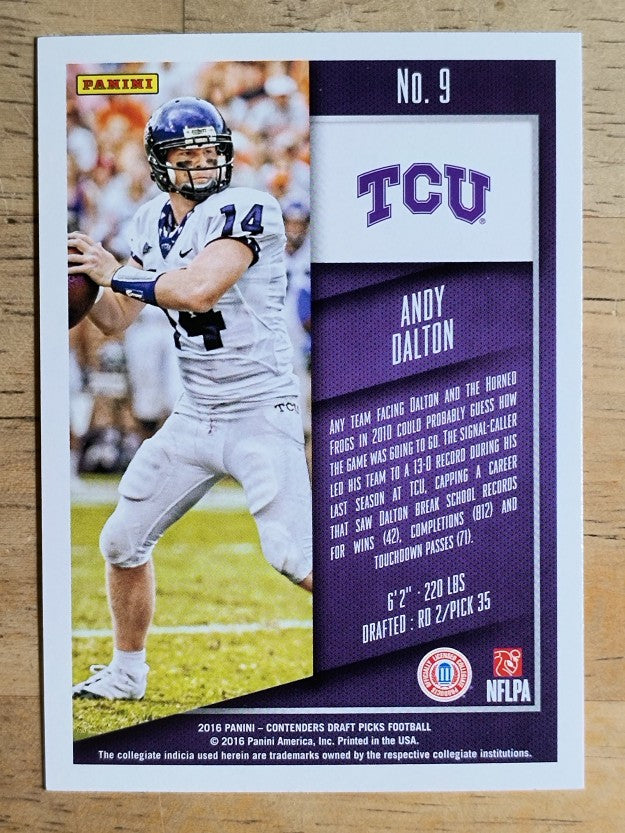 2016 Panini Contenders Draft Picks #9 Andy Dalton