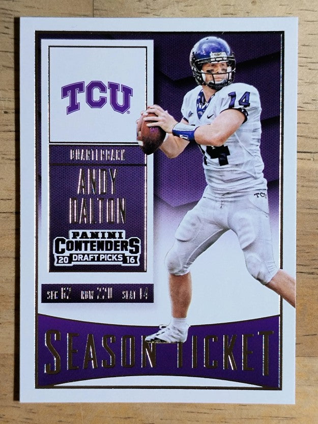 2016 Panini Contenders Draft Picks #9 Andy Dalton