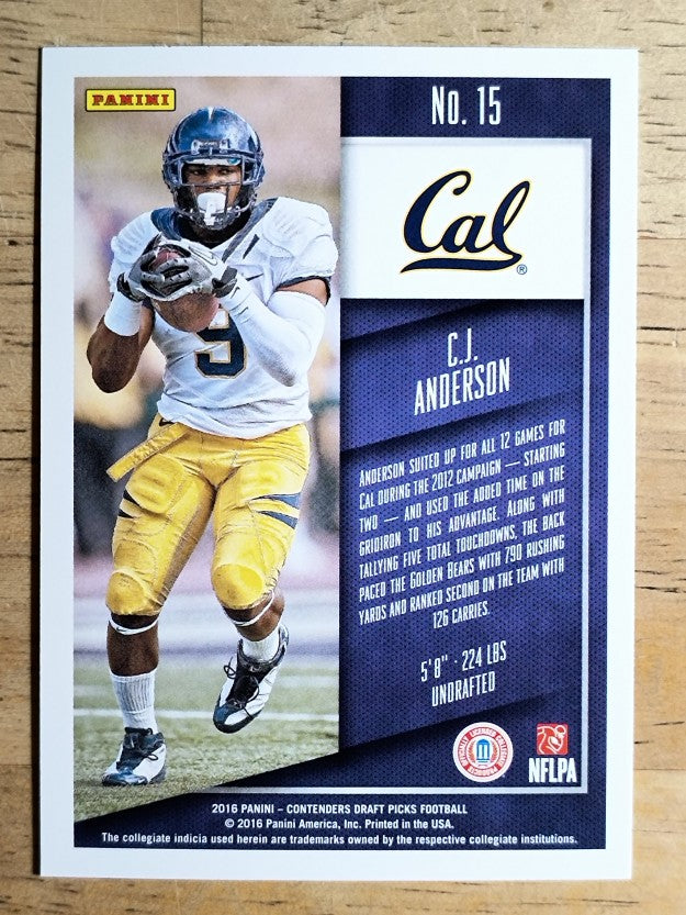 2016 Panini Contenders Draft Picks #15 C.J. Anderson
