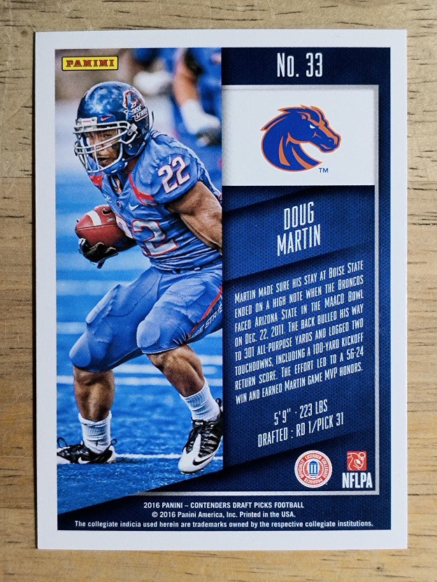2016 Panini Contenders Draft Picks #33 Doug Martin