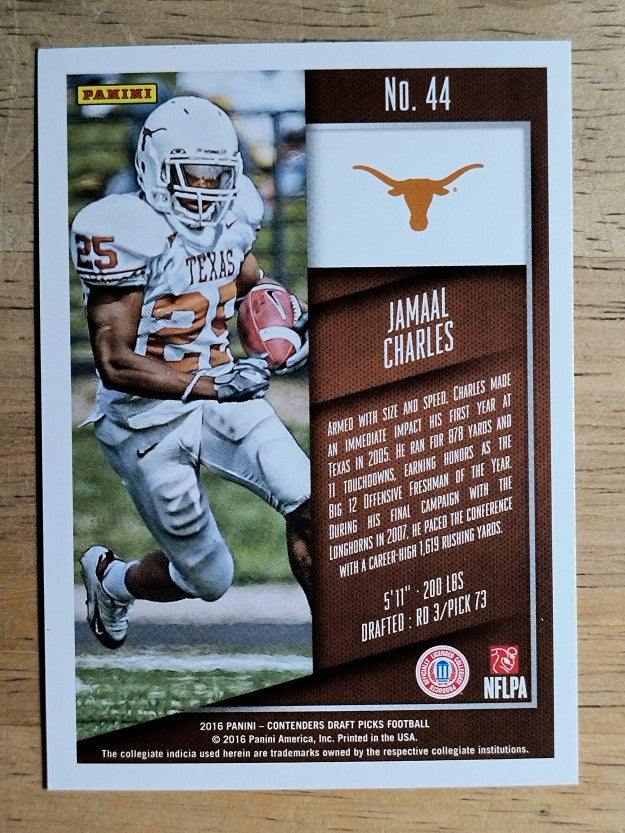 2016 Panini Contenders Draft Picks #44 Jamaal Charles