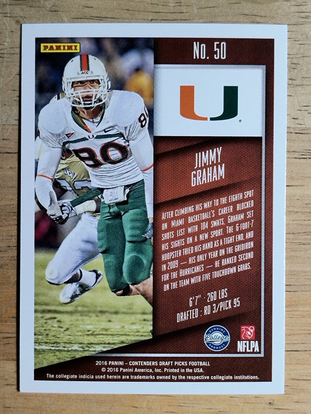 2016 Panini Contenders Draft Picks #50 Jimmy Graham