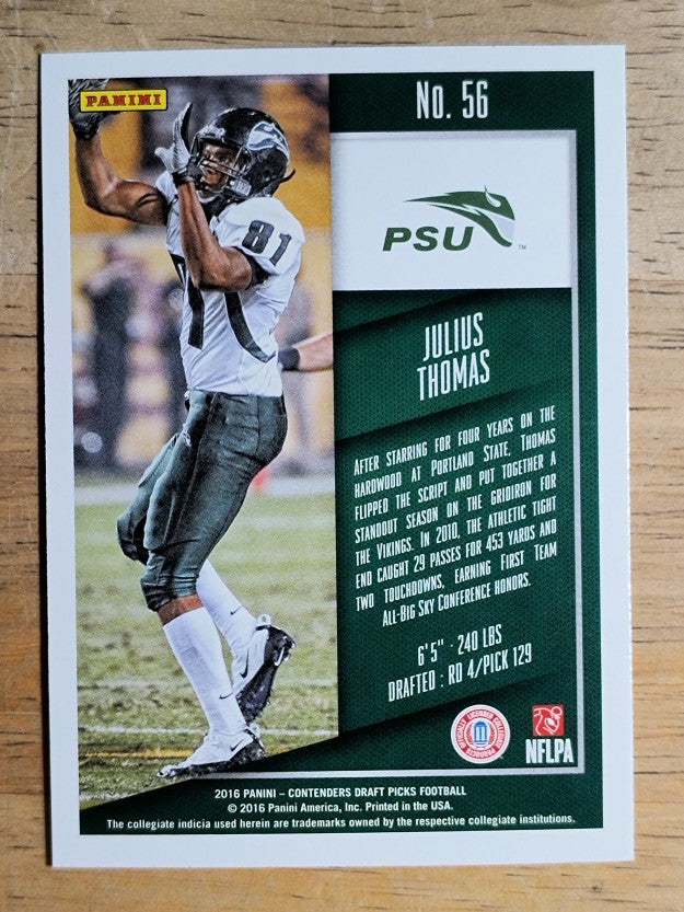 2016 Panini Contenders Draft Picks #56 Julius Thomas