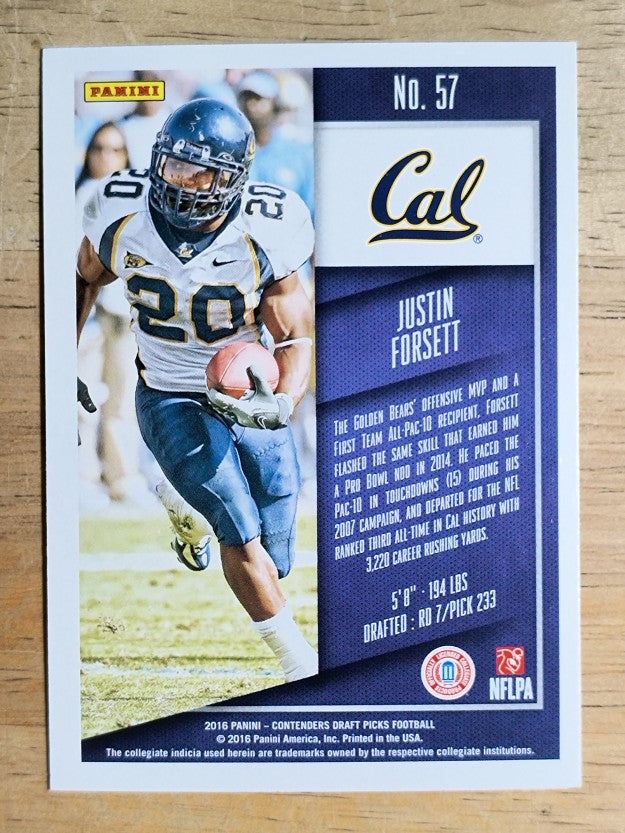 2016 Panini Contenders Draft Picks #57 Justin Forsett