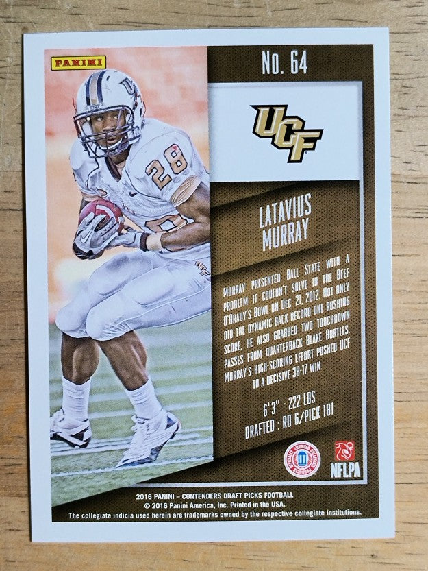 2016 Panini Contenders Draft Picks #64 Latavius Murray