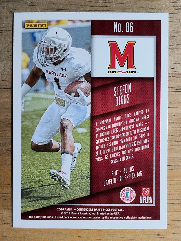 2016 Panini Contenders Draft Picks #86 Stefon Diggs