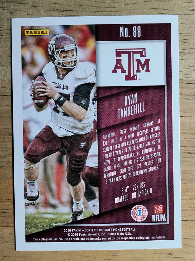 2016 Panini Contenders Draft Picks #88 Ryan Tannehill