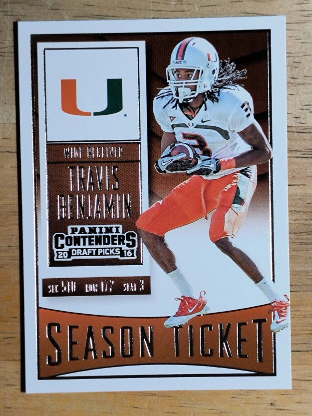 2016 Panini Contenders Draft Picks #97 Travis Benjamin