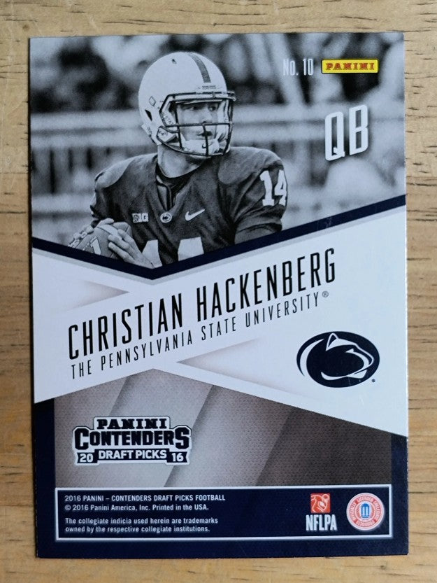 2016 Panini Contenders Draft Picks School Colors #10 Christian Hackenberg