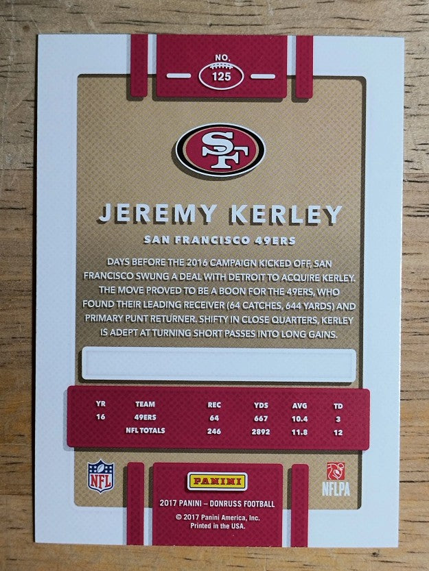 2017 Donruss #125 Jeremy Kerley