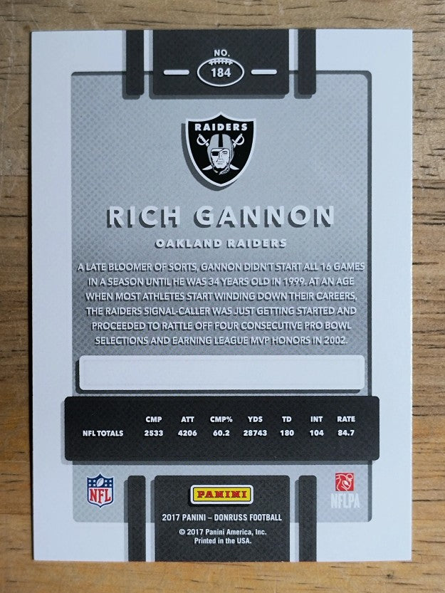 2017 Donruss #184 Rich Gannon