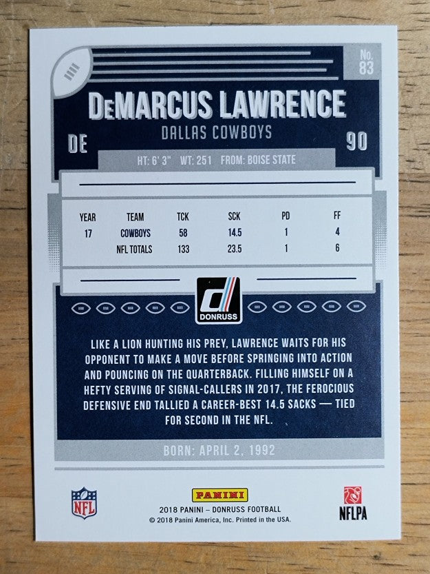 2018 Donruss #83 DeMarcus Lawrence